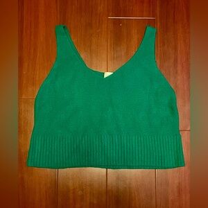 A New Day Teal Knit Crop Top